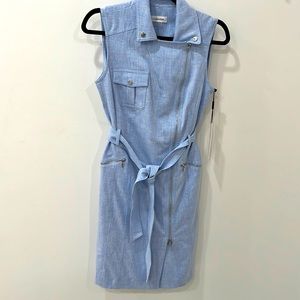 Calvin Klein blue zipper dress